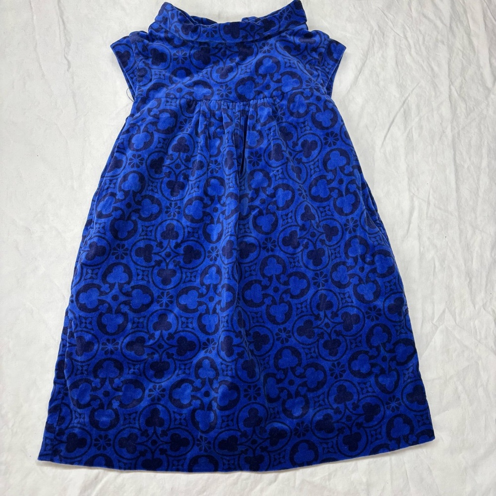 Tea blue black velour special occasion dress Size‎ 3 VGUC